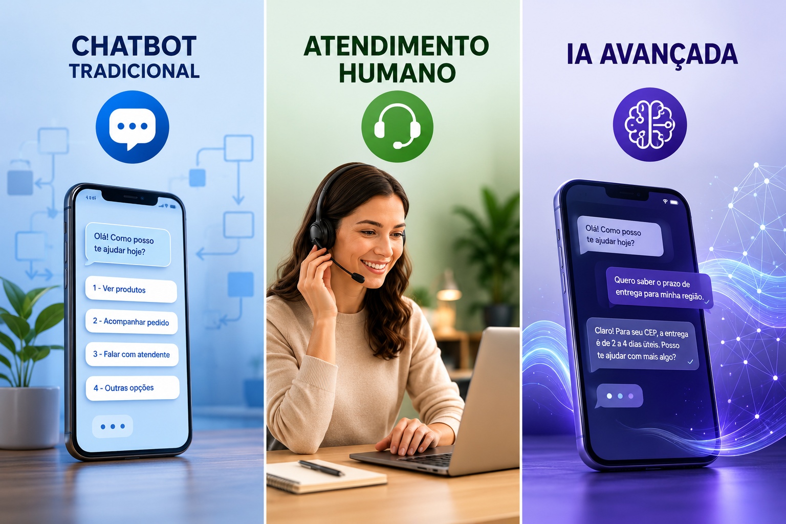 Hỗ trợ qua WhatsApp: so sánh giữa chatbot truyền thống, con người và AI tiên tiến